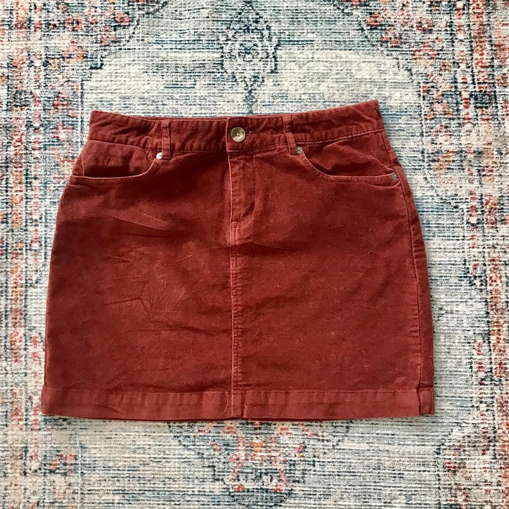 Vintage auburn corduroy skirt
